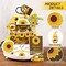12PCS Sunflower Tiered Tray Decor Set – Summer Rustic Farmhouse Kitchen Decor, Wooden Sunflower Gnome Signs for Tiered Tray, Party & Home Decoration